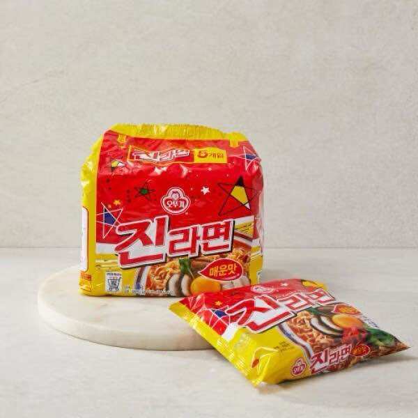 Lốc 5 Mì Jin Ramen Ottogi Hàn Quốc Cay