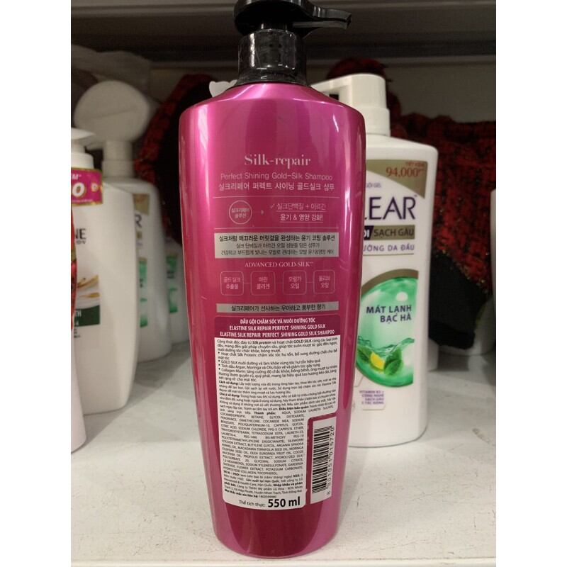 Dầu gội Elastine silk repair Perfect shinning 550ml