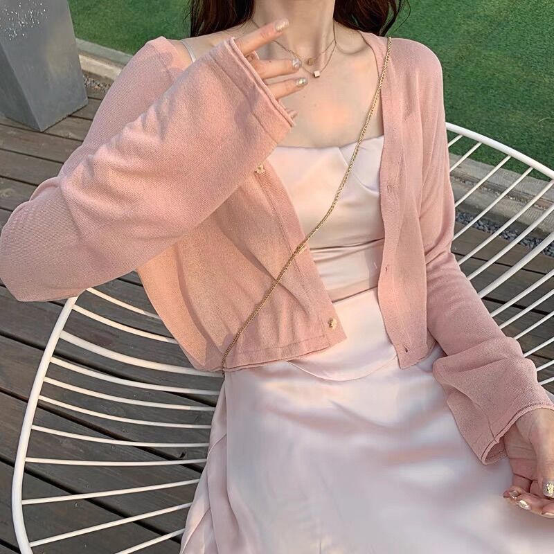 Áo Khoác Len Cardigan Mỏng Cực Xinh