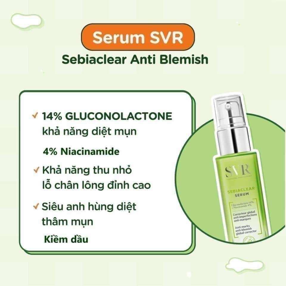 (Tem công ty) Serum mụn SVR giảm mụn mờ thâm