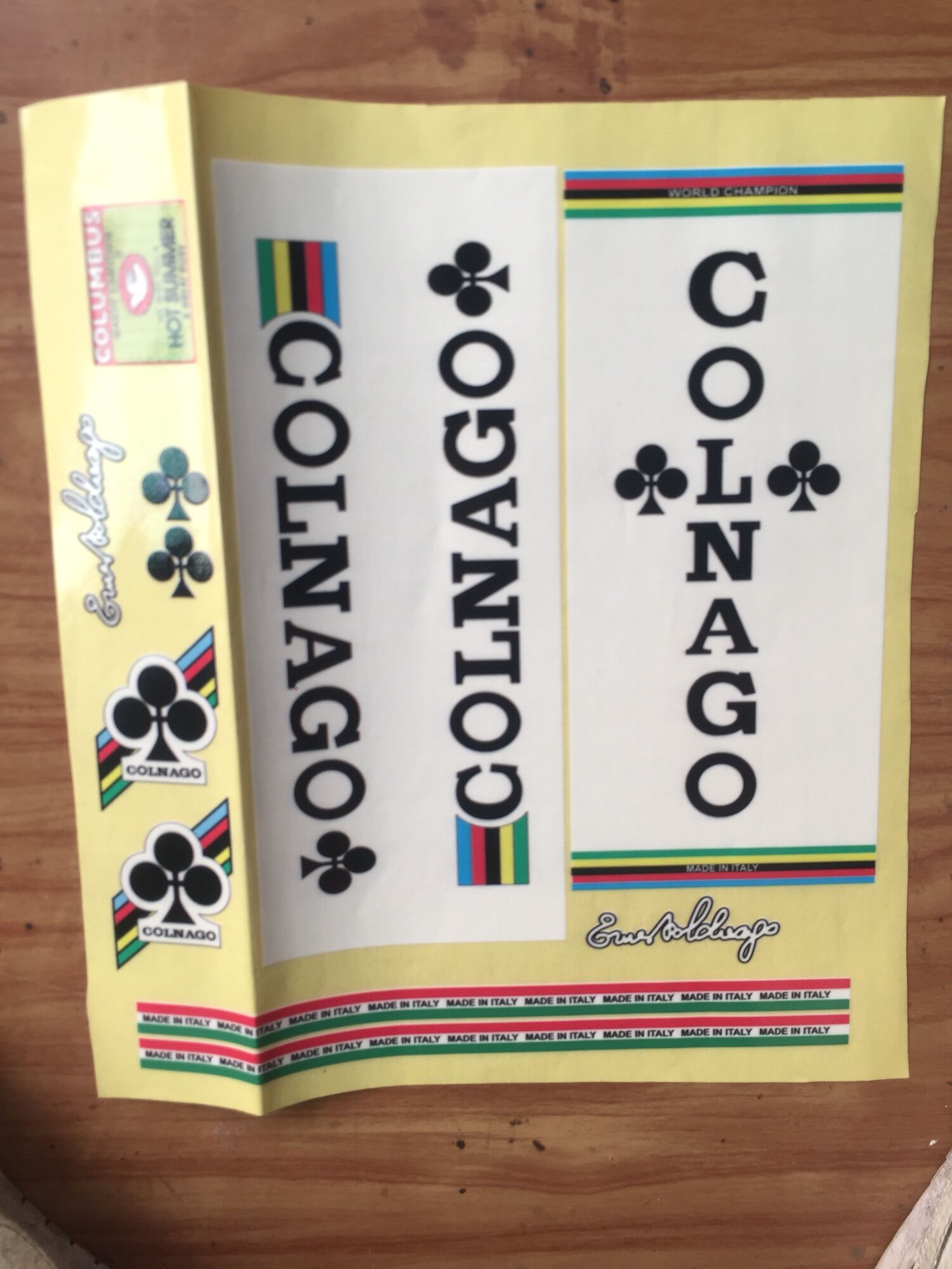 Decal xe đạp colnago