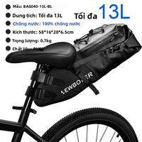 NEWBOLER 10L Túi Yên Xe Đạp Chống Thấm Nước MTB Đường Xe Đạp Đi Xe Đạp Đuôi Phía Sau Túi Dung Tích Lớn Có Thể Gập Lại Thân Cây Phụ Kiện