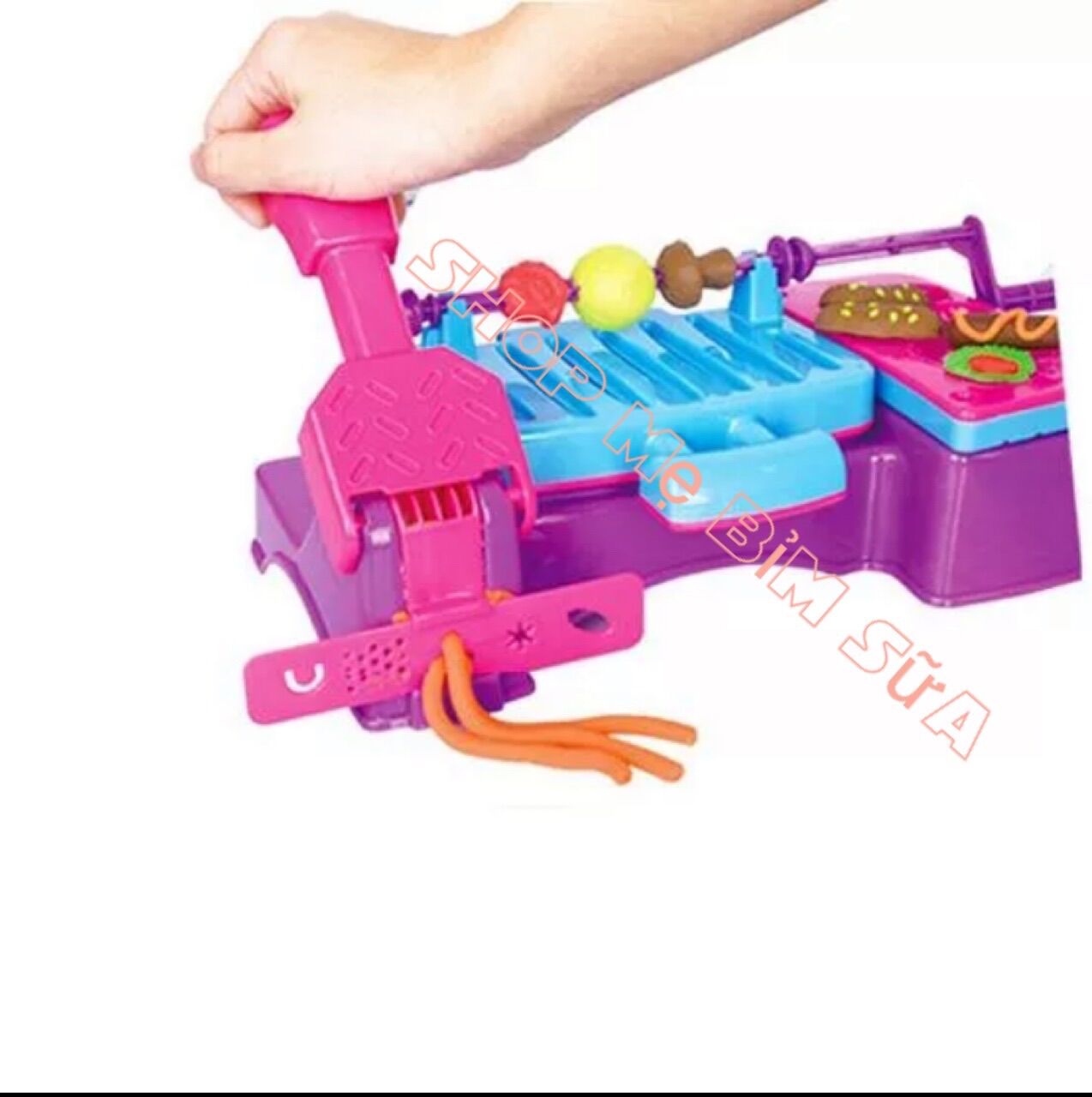 Bộ đồ chơi đất sét làm bánh bpq và mì ( tặng kem bịt đất nặn 12 màu )