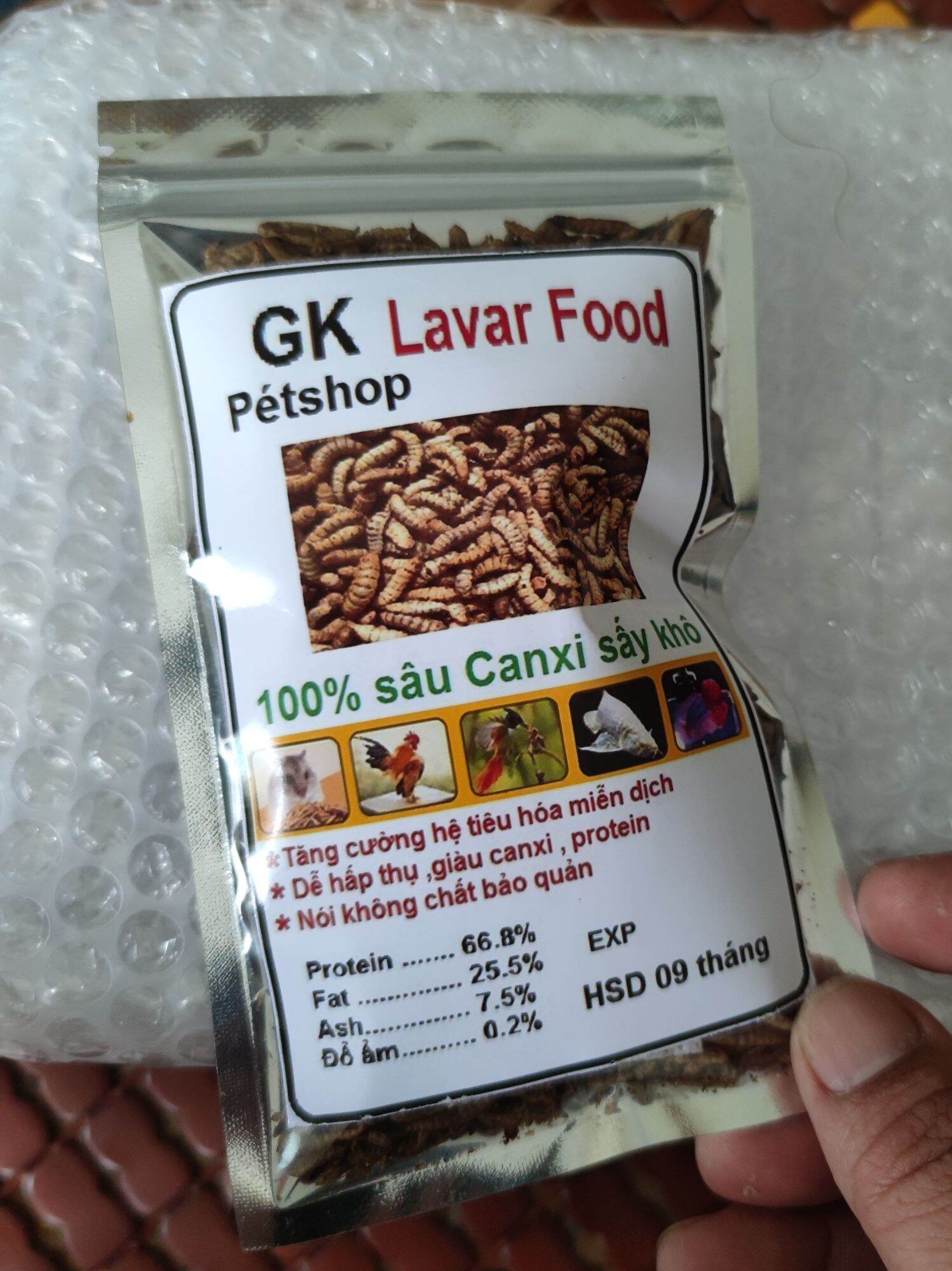 Sâu canxi sấy khô dinh dưỡng cao cho , bò sát , cá cảnh , thú cưng nhỏ ( sóc bay , hamter ,.. )