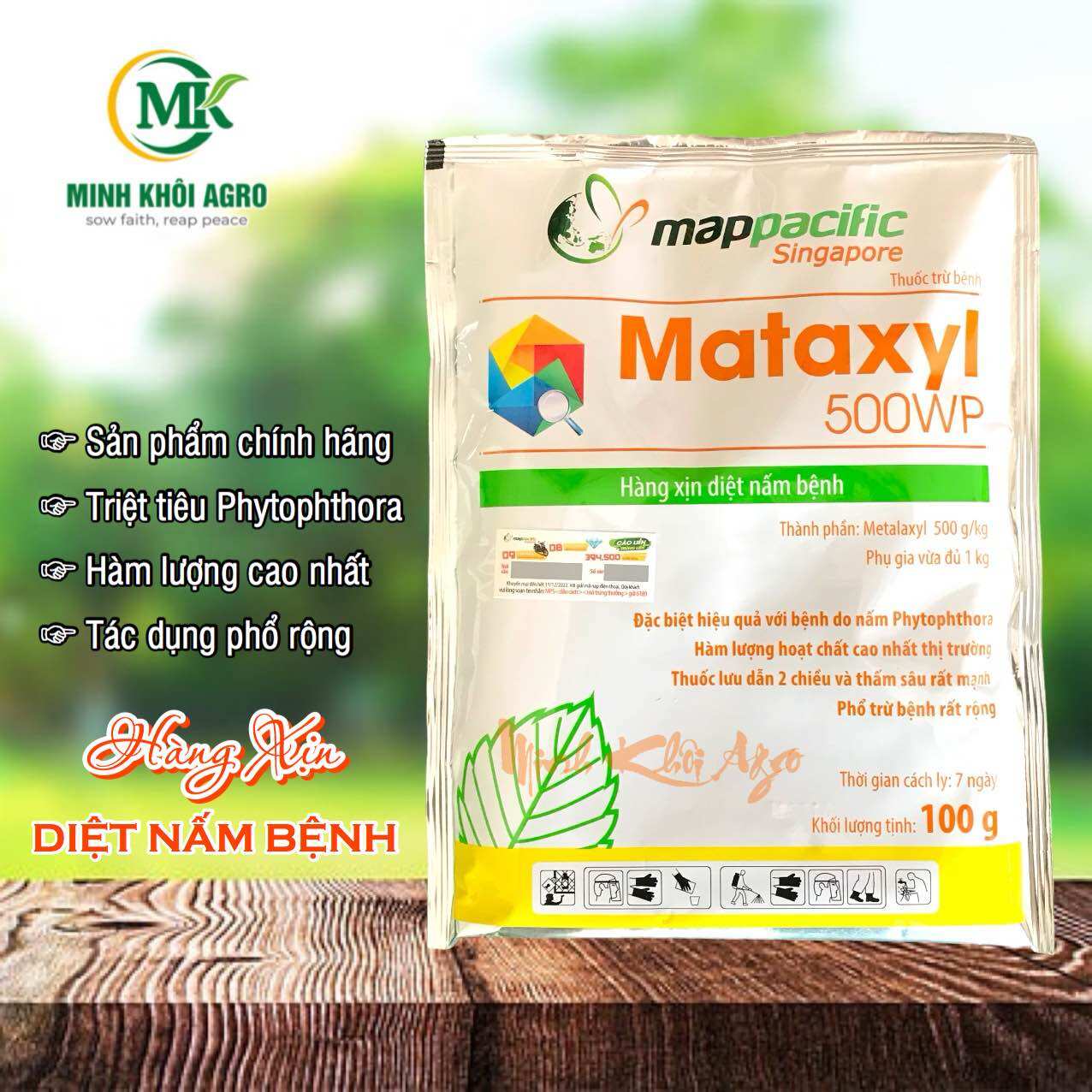 Map Mataxyl 500WP - Giải pháp phòng trừ nấm Phitophthora