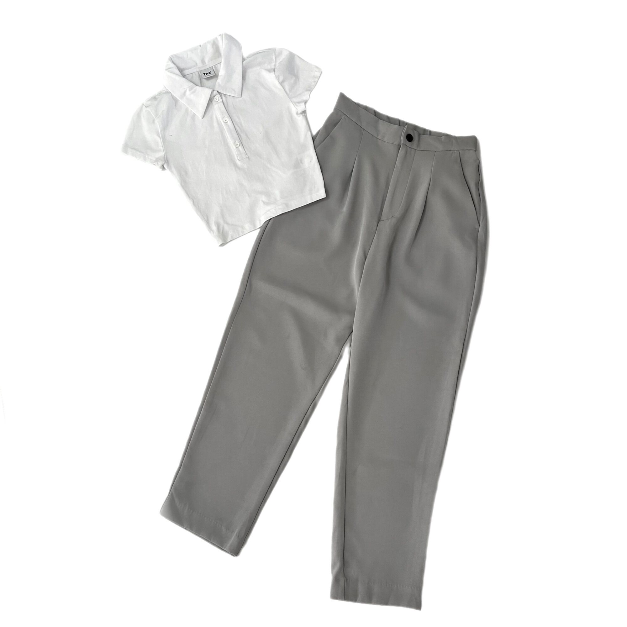 Áo croptop polo xuất xịn