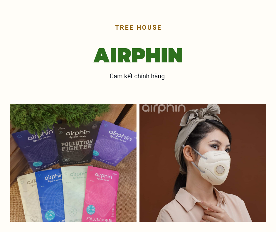 Khẩu trang airphin chống bụi mịn pm 25 50.000₫/ 1 cái