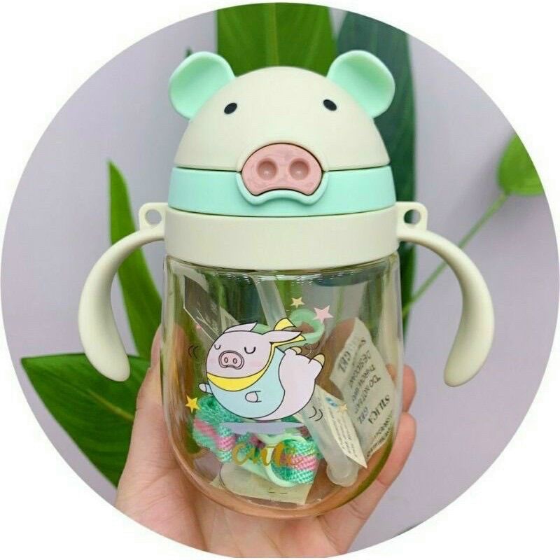 Bình uống nước cho bé_Bình tập hút cho bé hình heo