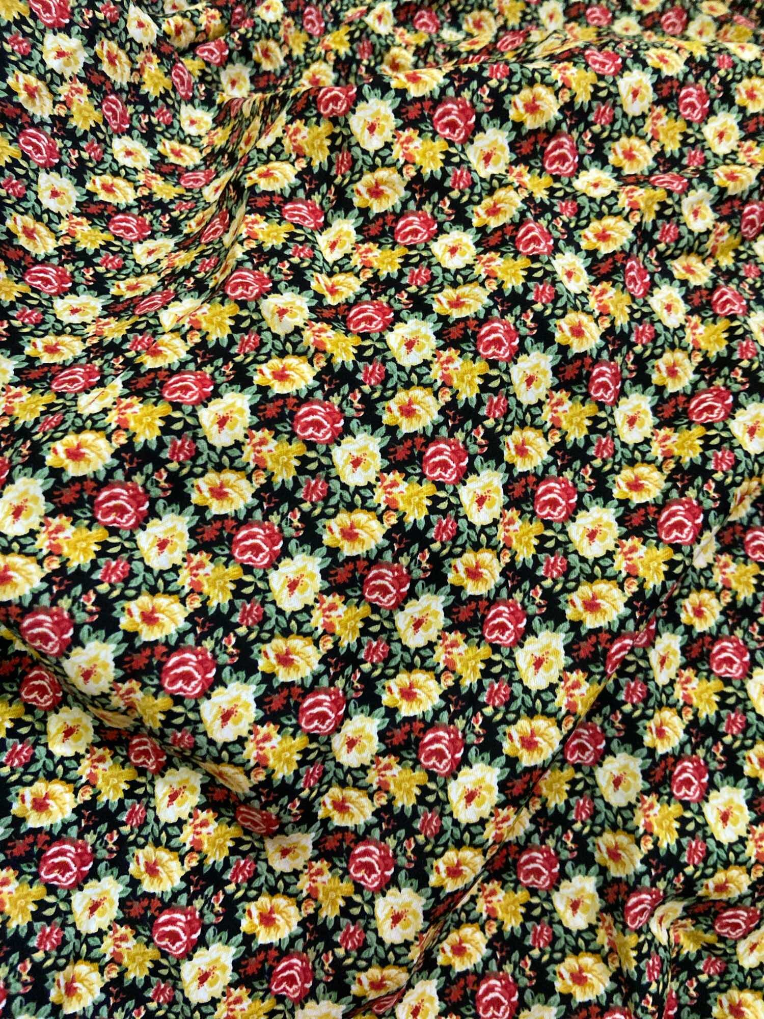 60cm x 1m5 vải lụa mango hoa nhí chất mềm có giản tập may bé (S4)