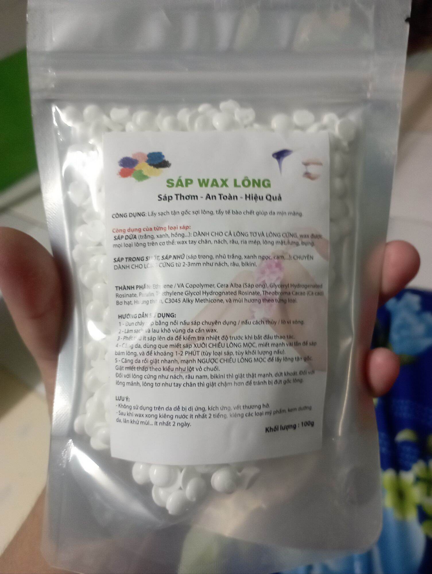 combo sáp wax lông dùa