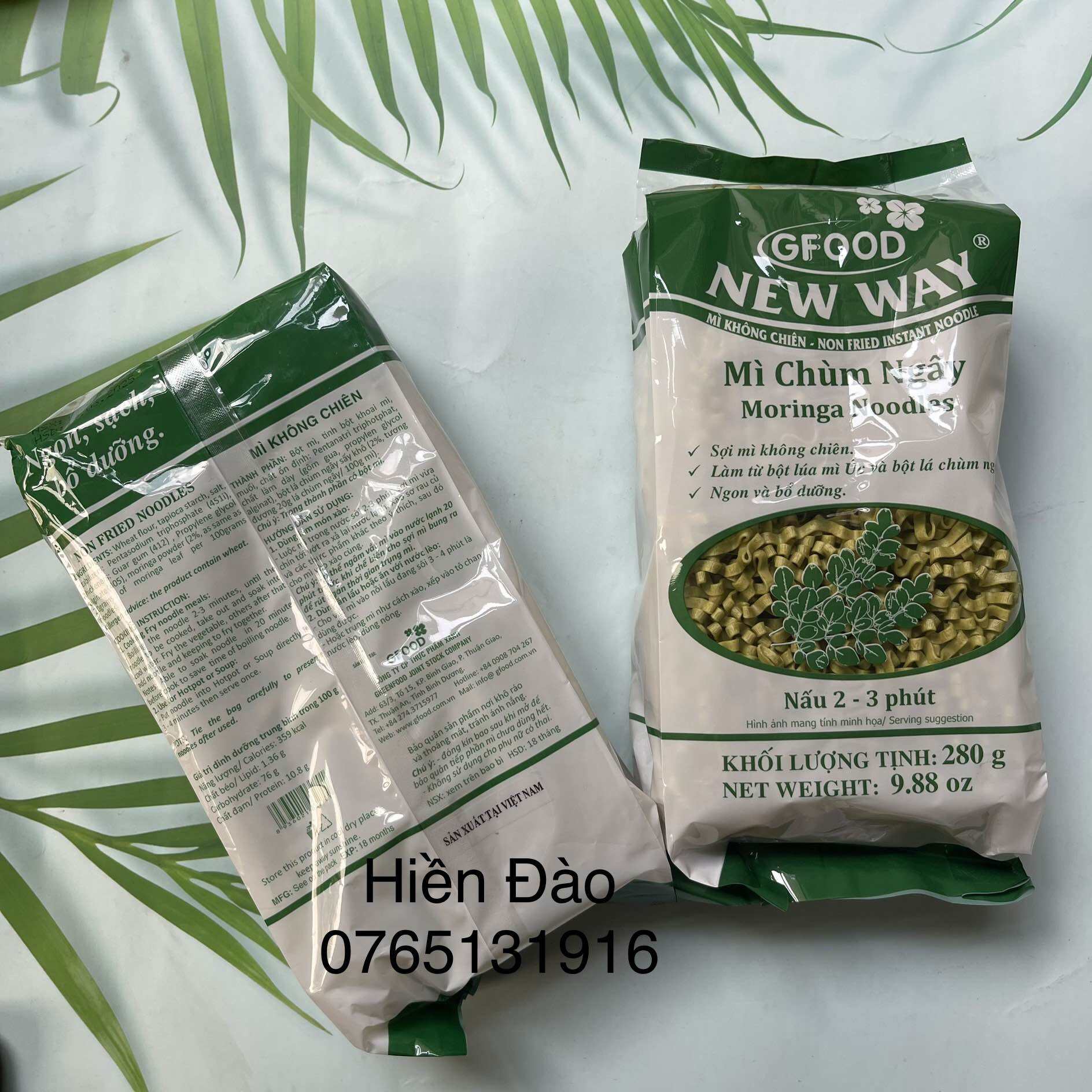 Mì Chùm Ngây New Way 280 gr ( mì không chiên)