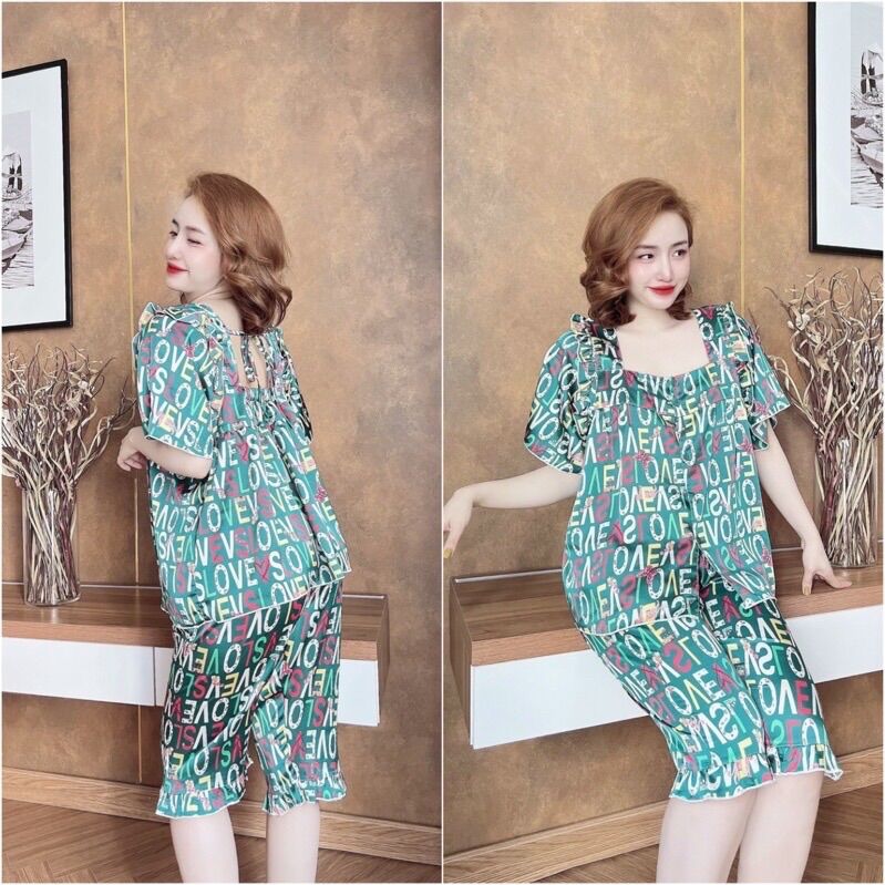 (50-110kg) Đồ bộ Lụa Satin Ren Bigsize cao cấp - Lửng