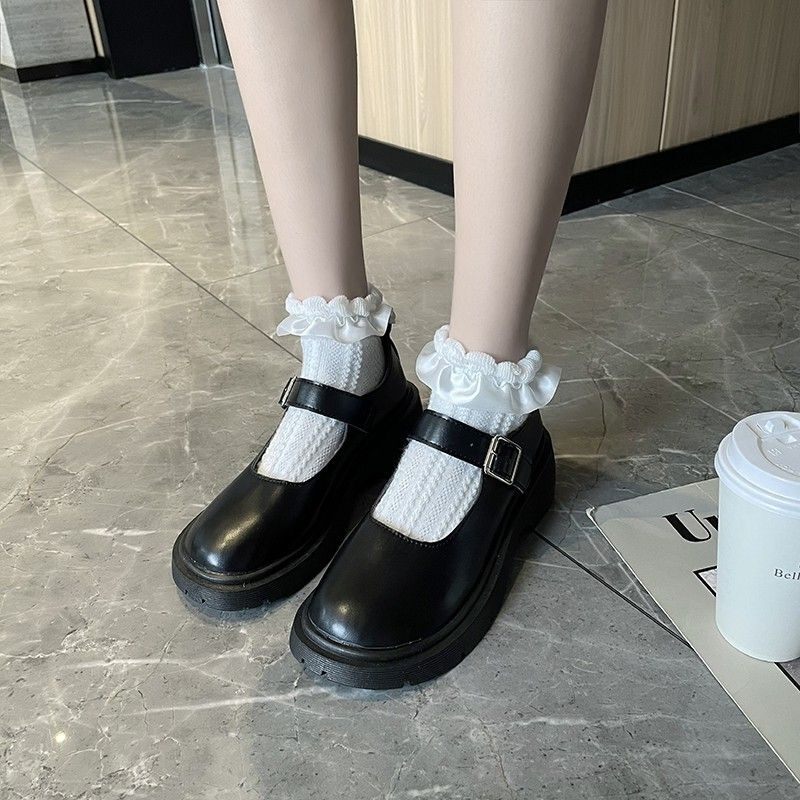 Giày bup bê nữ đê 3 phân da bóng tiêu thư mã52