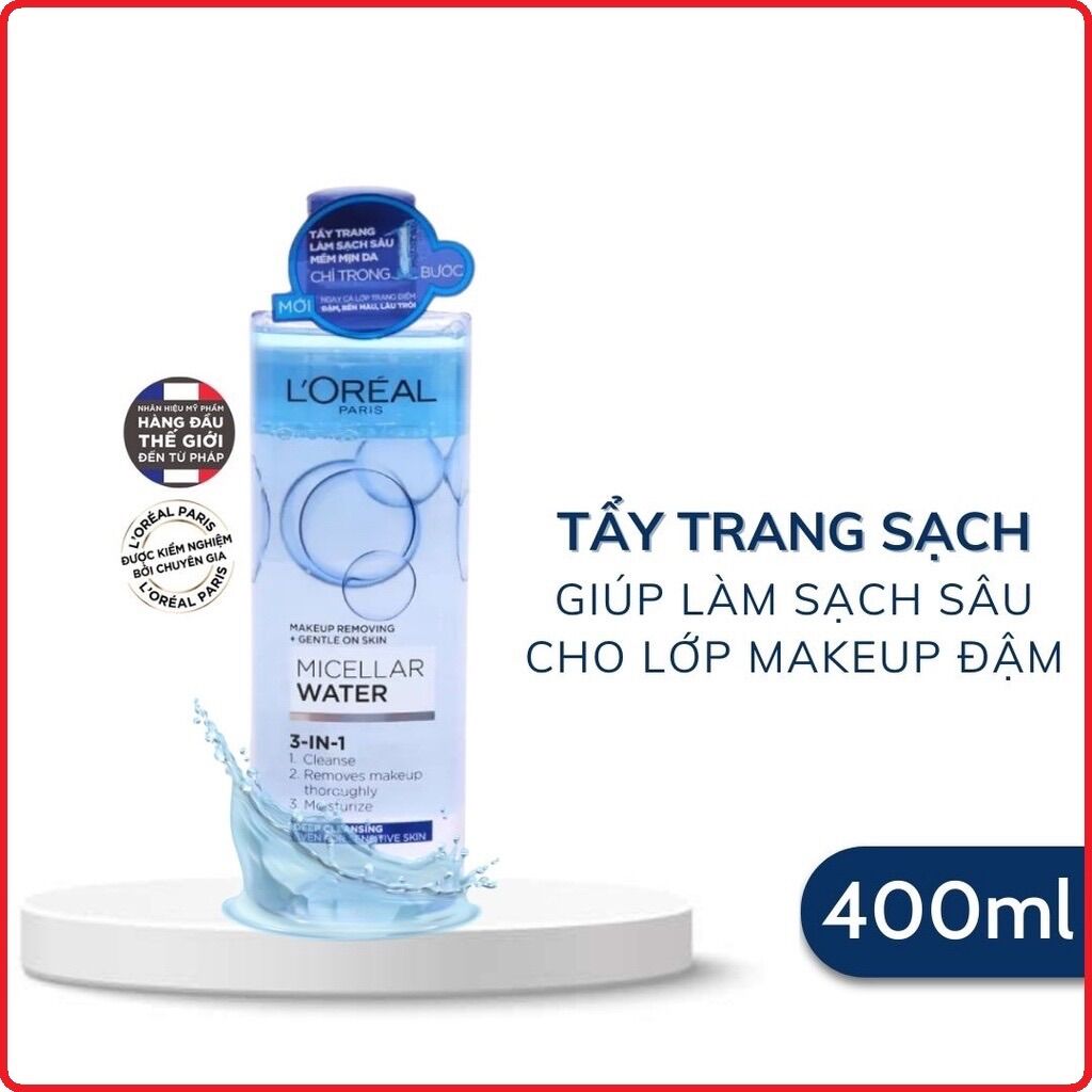 Nước tẩy trang Loreal - L'Oreal Paris 3-in-1 Micellar Water