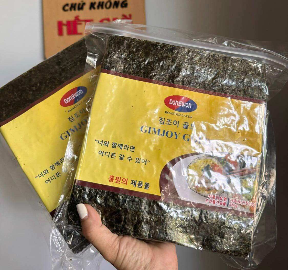 Lá Kim Cuộn Cơm Rong Biển 100 lá cao cấp Gimjoy Gold