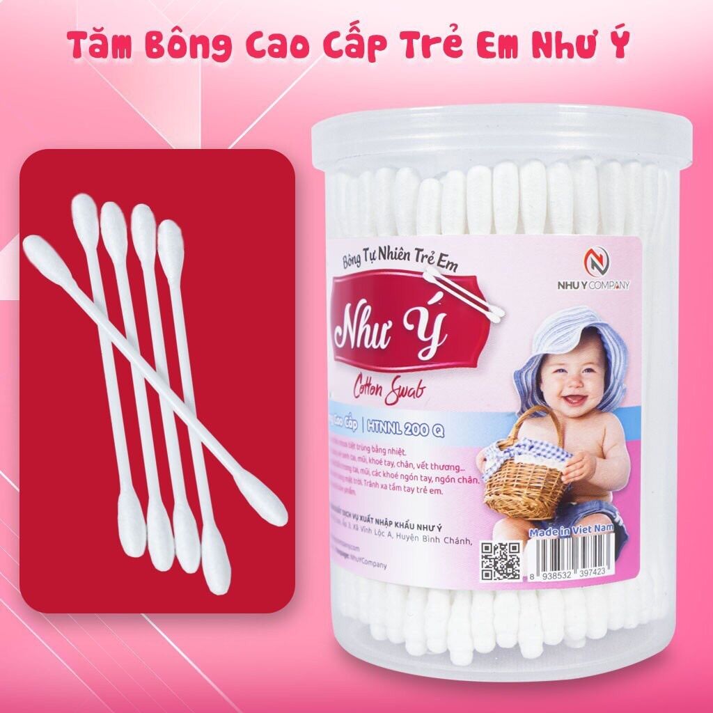 BÔNG TĂM TRẺ EM ( 1 BỊCH 200 CÂY )