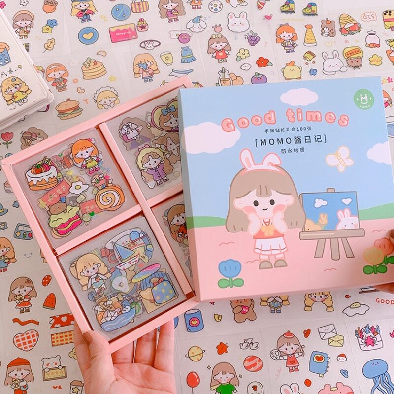 Bộ Hình Dán Sticker 25 tấm gồm 100 hình cho bé dán
