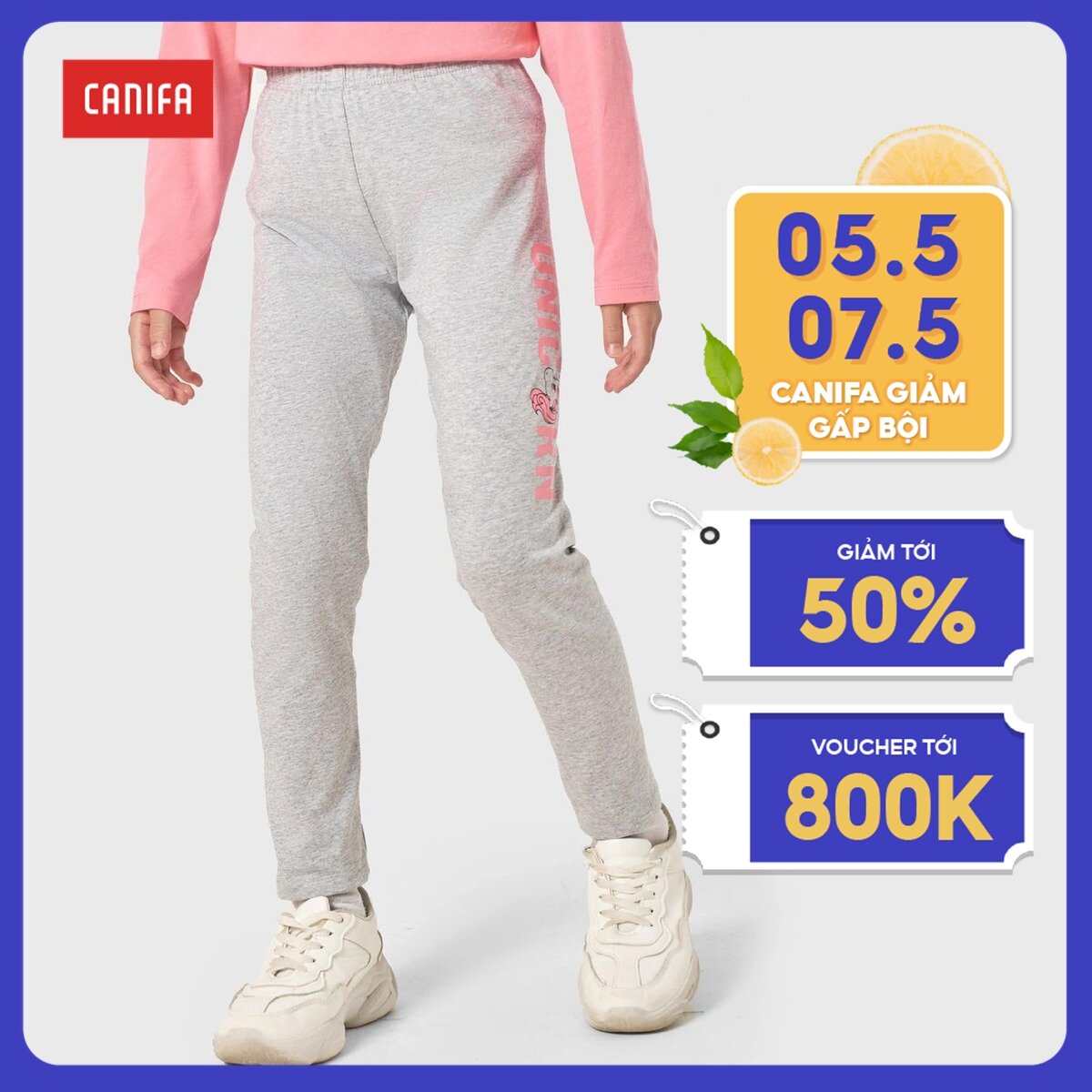 Quần leggings bé gái canifa 1bl22w010