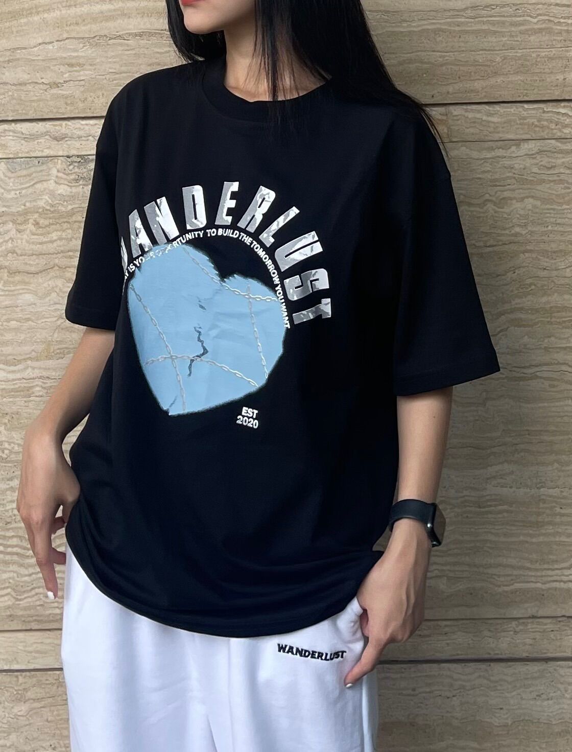 Áo No Break Tee in Denim