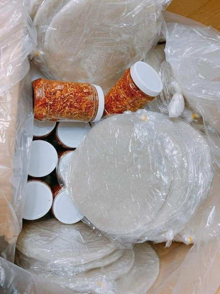 [ Tặng Bơ Hột Gà] Combo Bánh Tráng Phơi Sương Ruốc Hành Phi