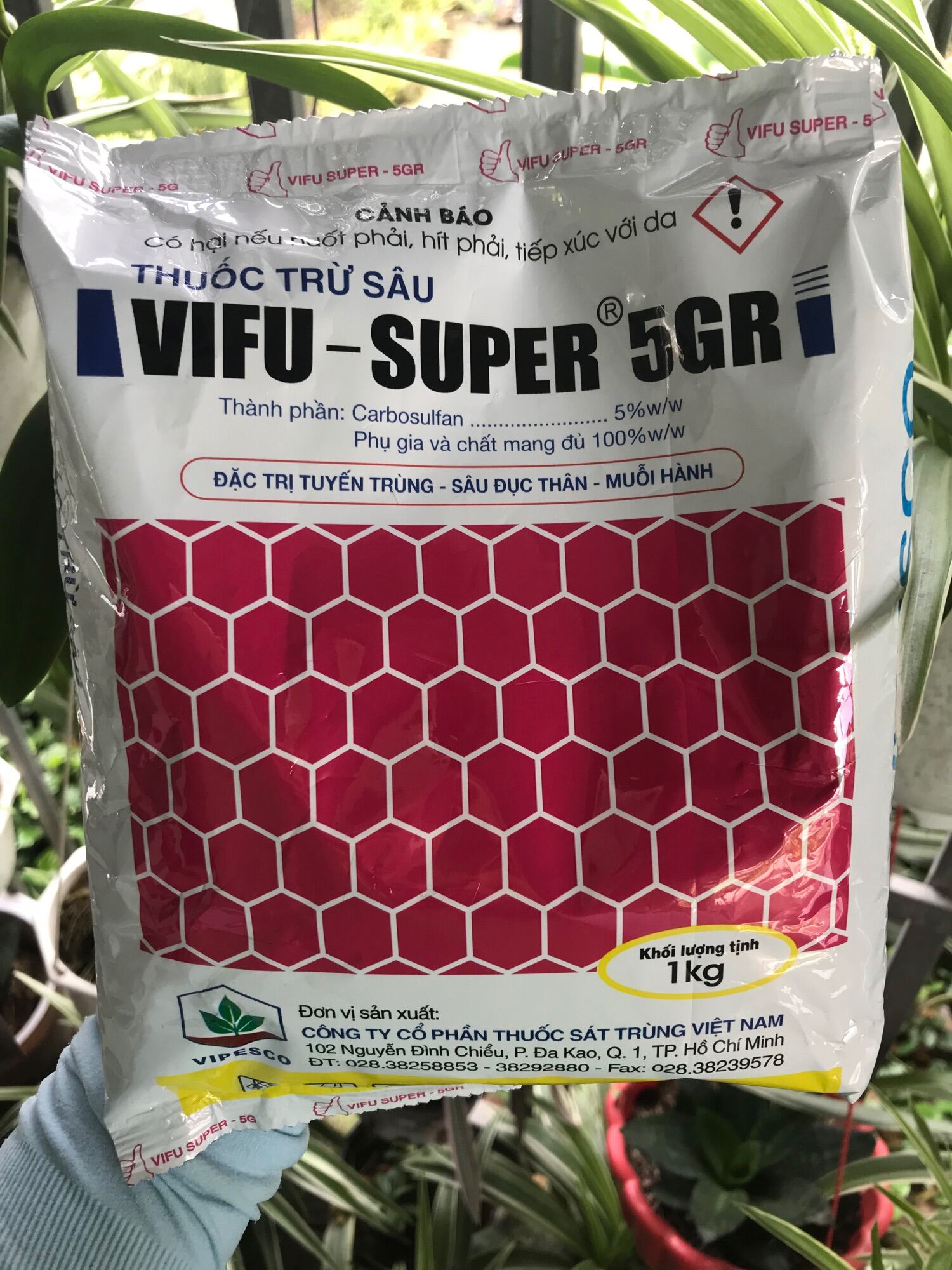 Thuốc trừ sâu, kiến Vifu super 5GR 1Kg Làng mai Bình Lợi thumbnail