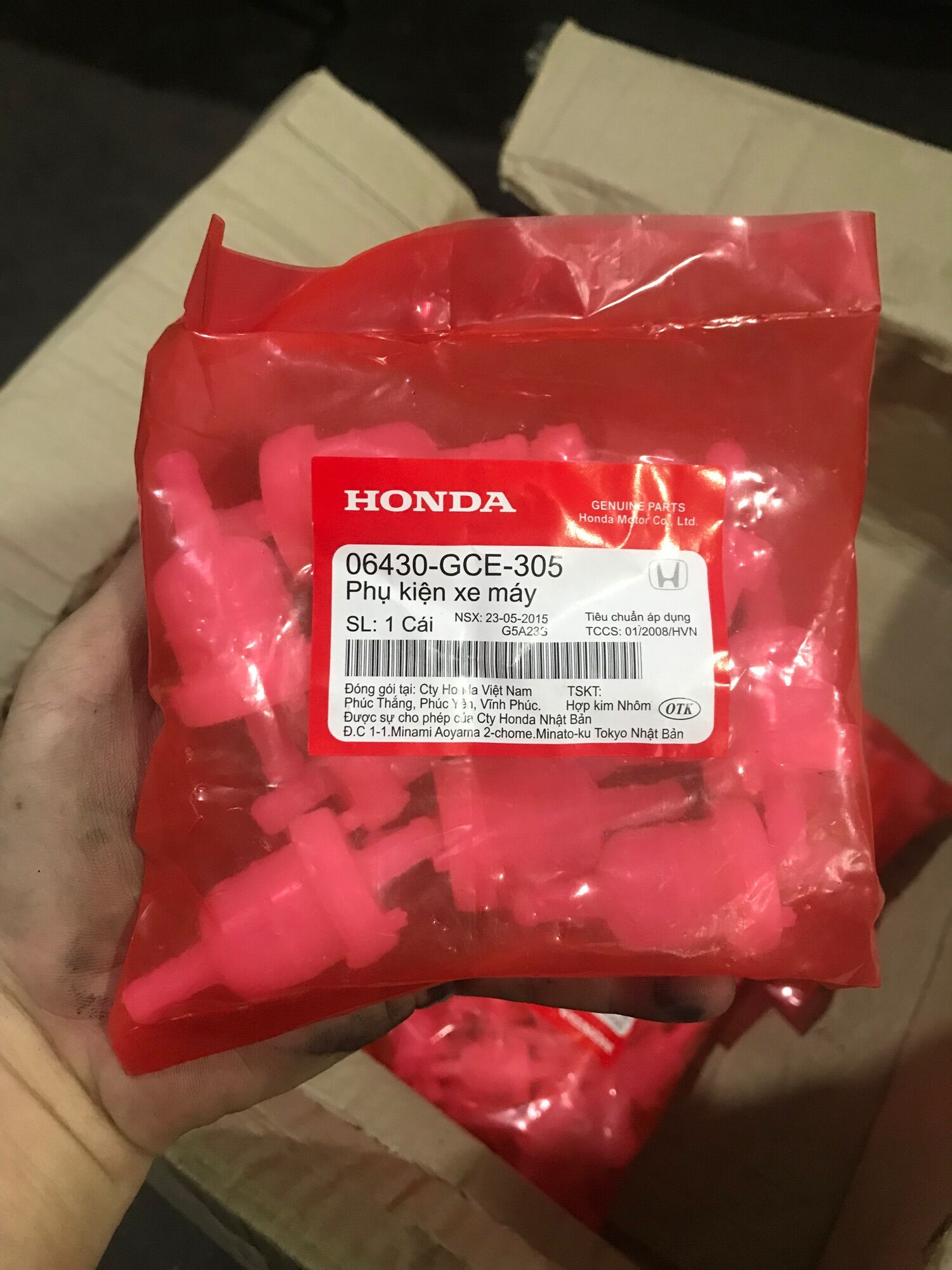 Combo 5 cái Lọc xăng chính hãng honda dành cho xe máy xăng cơ