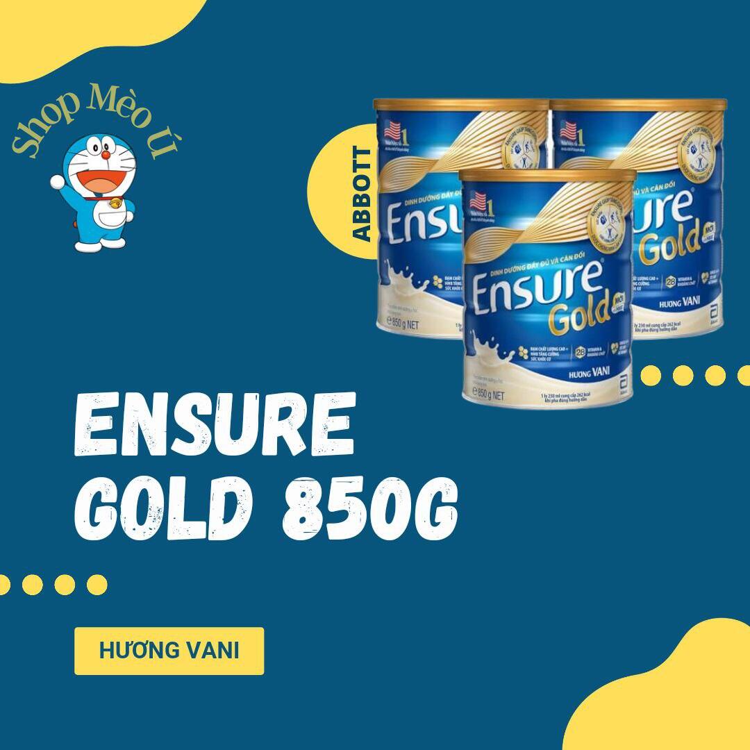Sữa bột Ensure Gold 850g hương vani