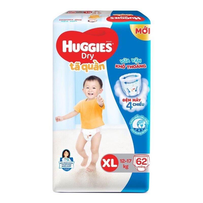 Tã bỉm quần huggies xl 62 miếng. date 10/2023