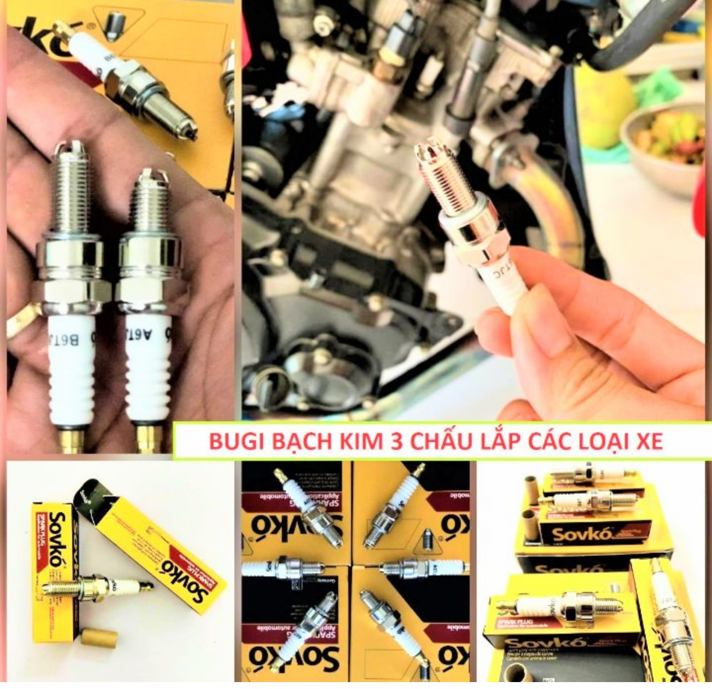 1 bugi xe máy bugi 3 chấu đánh lửa cực mạnh lắp cho mọi loại xe máy hàng loại tốt chuẩn