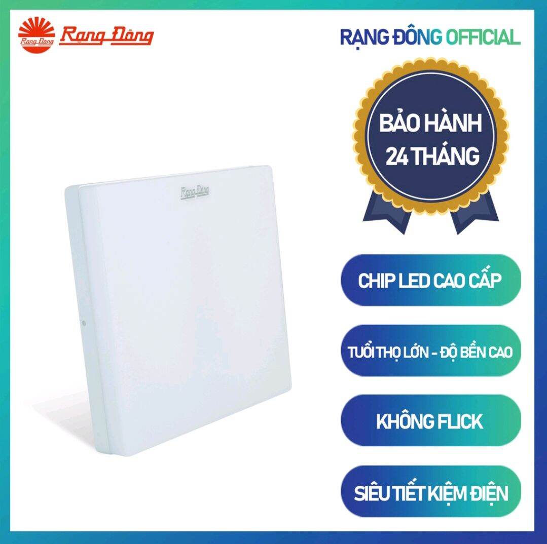 Đèn led ốp trần rạng đông ln12n 18w/22x22cm.