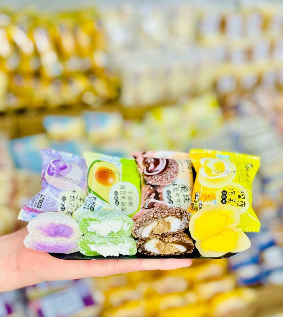 1kg bánh mochi nhân kem lạnh 6 vị siêu ngon,mềm thơm béo