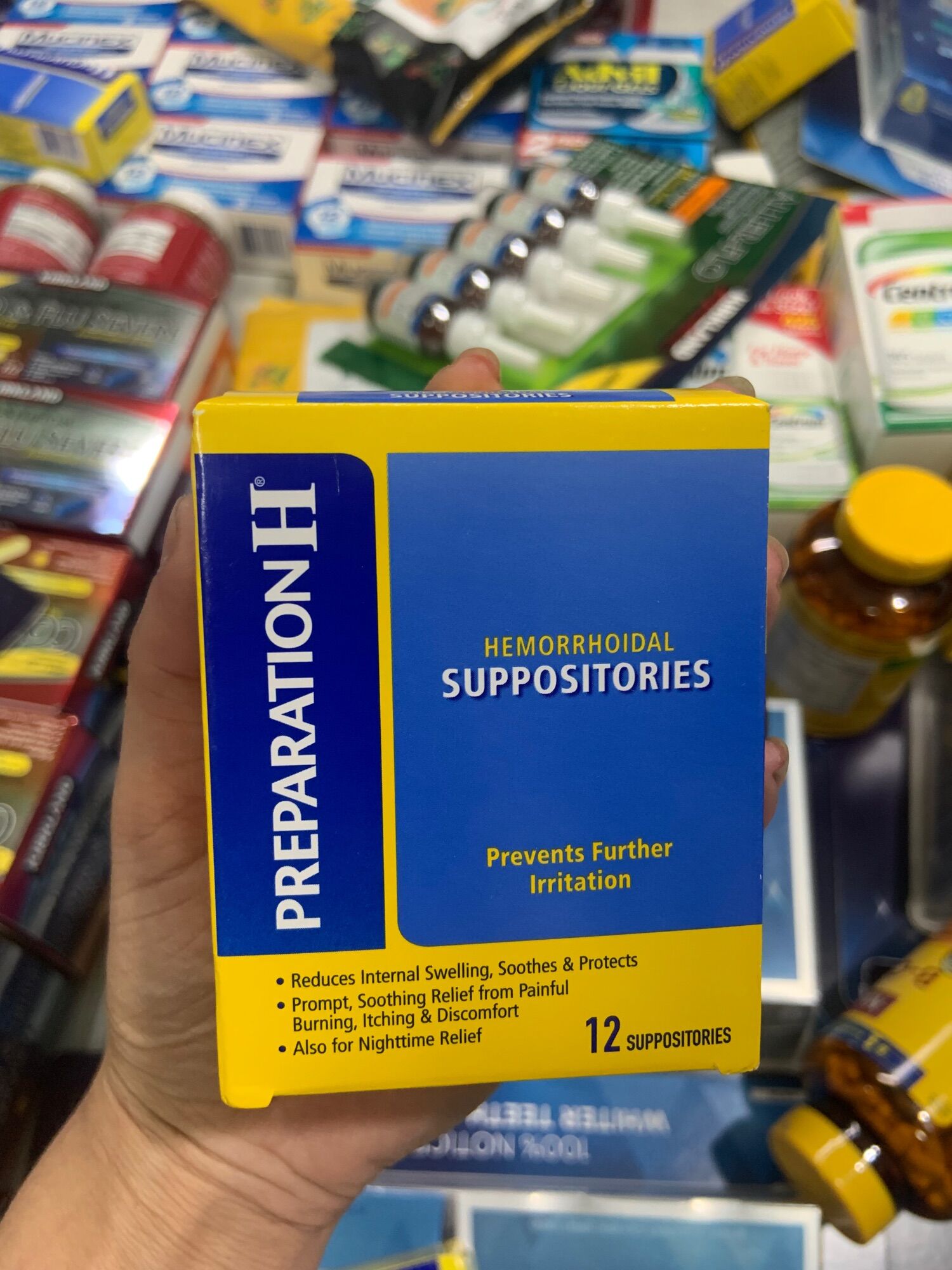 Viên đặt Preparation H Hemorrhoidal Suppositories 12 viên