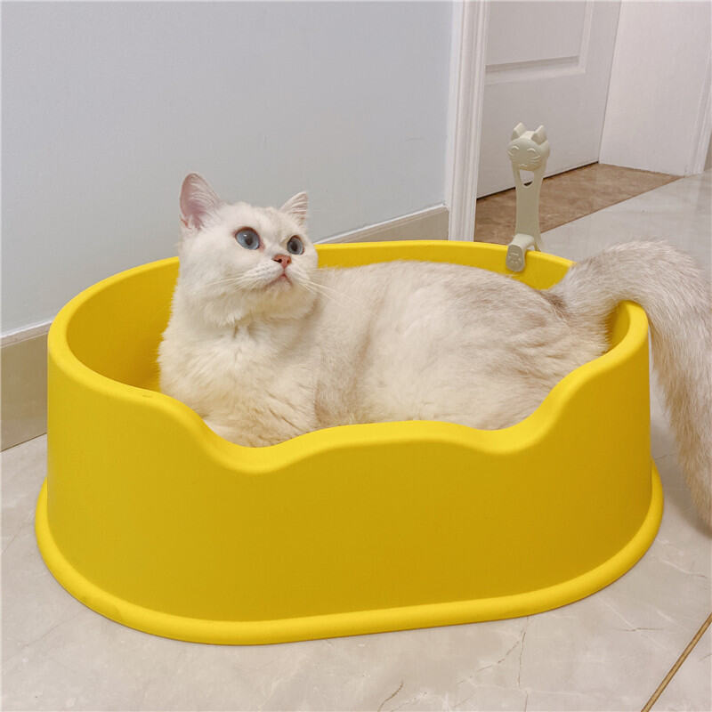 Chậu Cát Mèo Màu Morandi CHẬU VỆ SINH Mèo Kiểu Mở Kèm Xẻng Cát Cho Mèo Đi Vệ Sinh Cũng Có Thể Làm Ổ Mèo Làm Sạch Tốt Cho Giường Cho Mèo