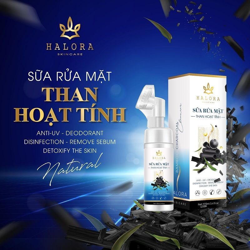 Sữa rửa mặt than tre hoạt tính halora