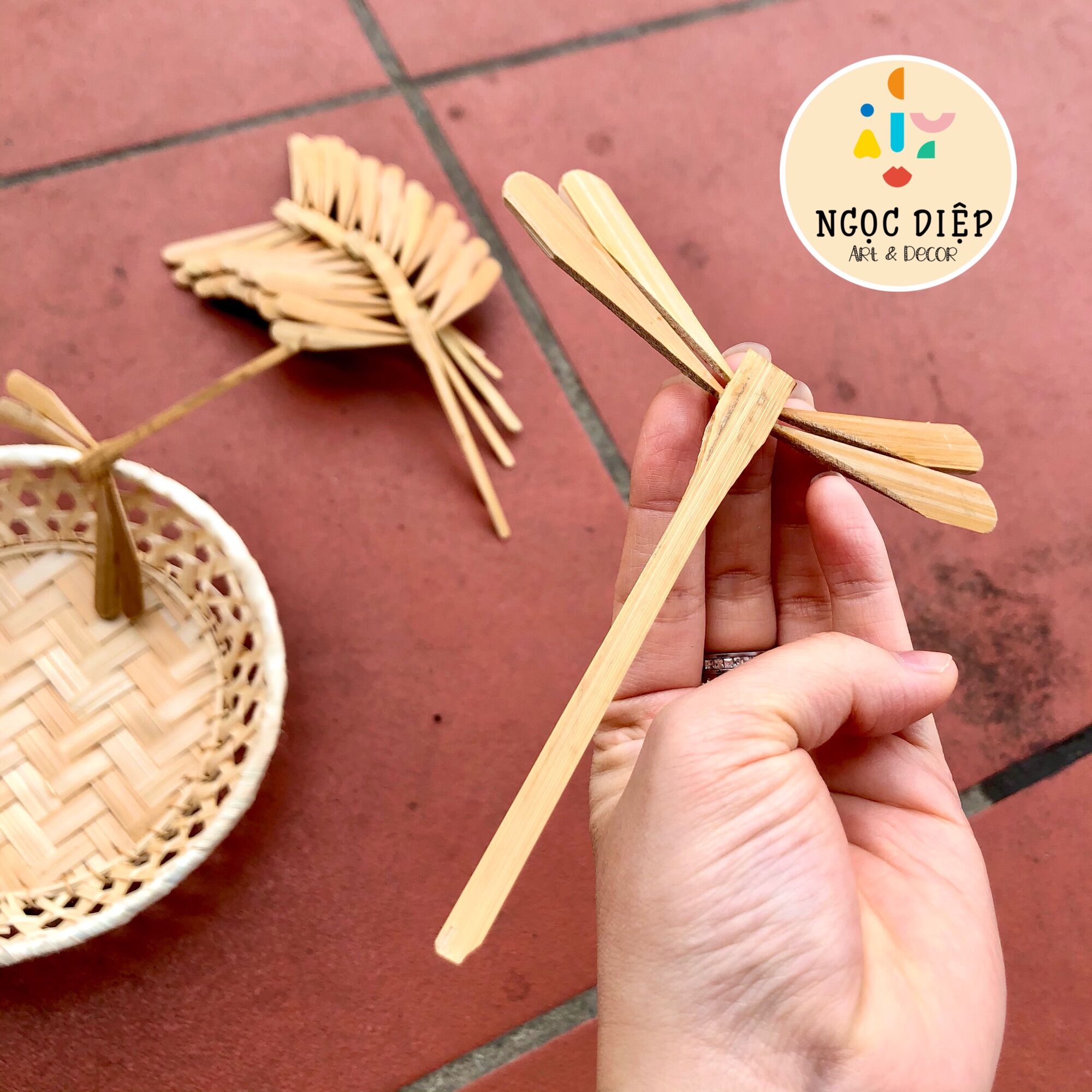 CHUỒN CHUỒN TRE MỘC 12cm full hộp
