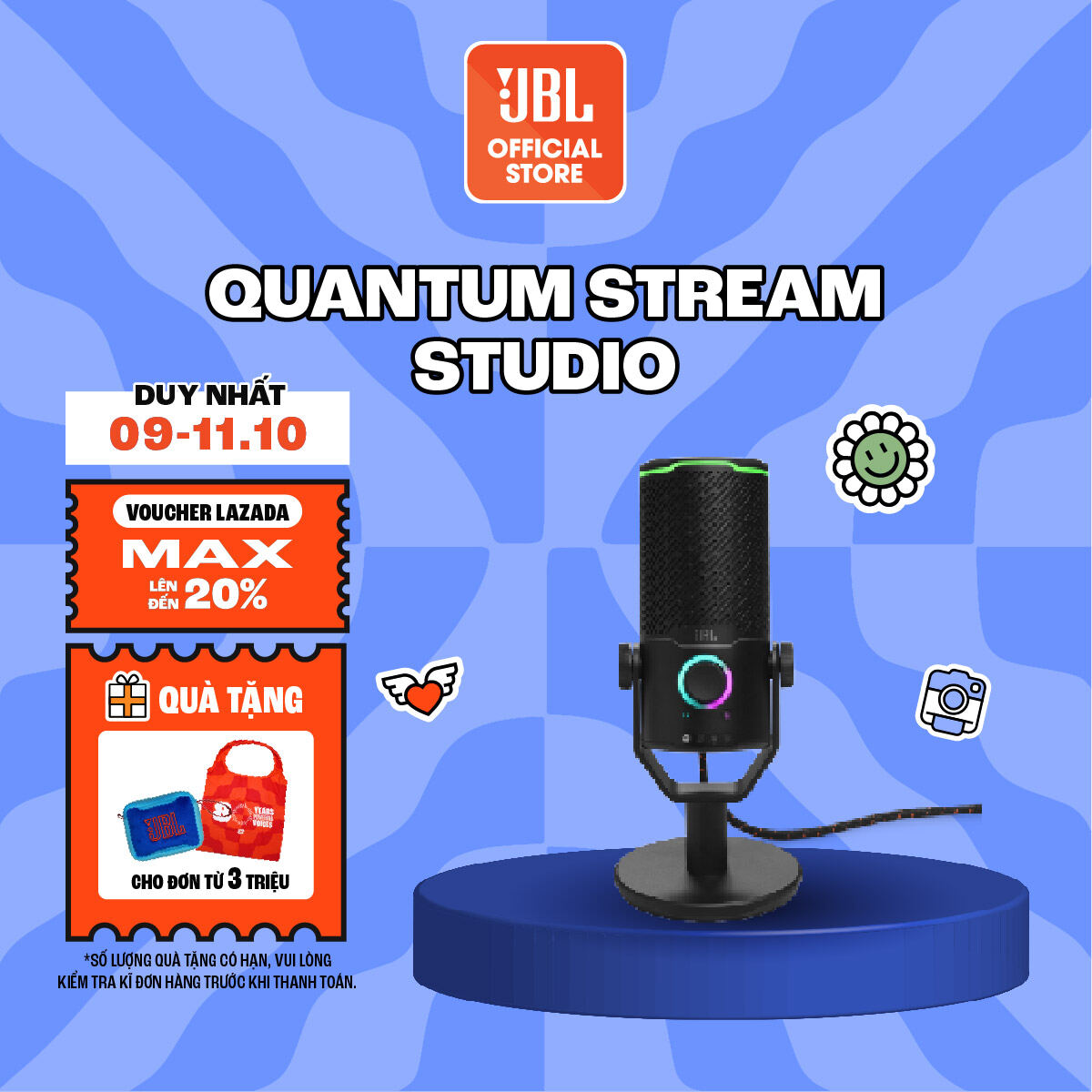 Micro USB JBL Quantum Stream Studio - Hàng chính hãng