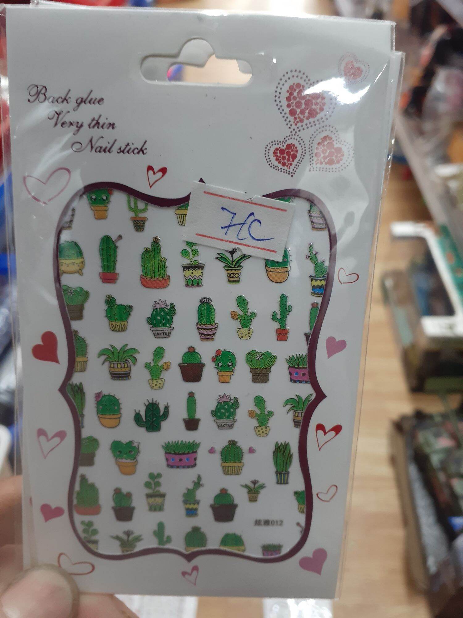 Set 4 tấm sticker dán móng siêu kute size 5*7cm
