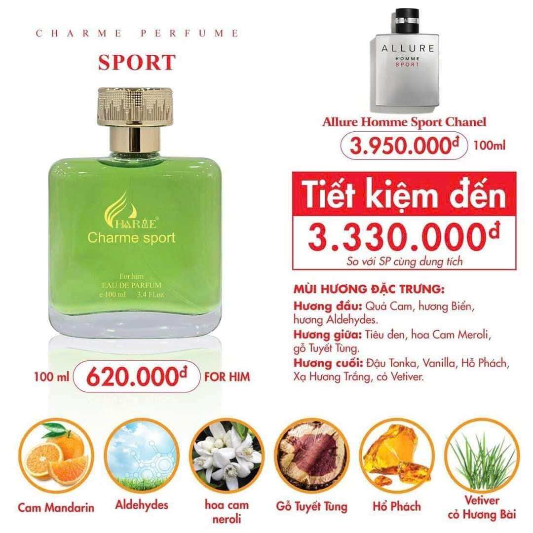 Nước hoa nam Sport 100ml thơm mát sang trọng