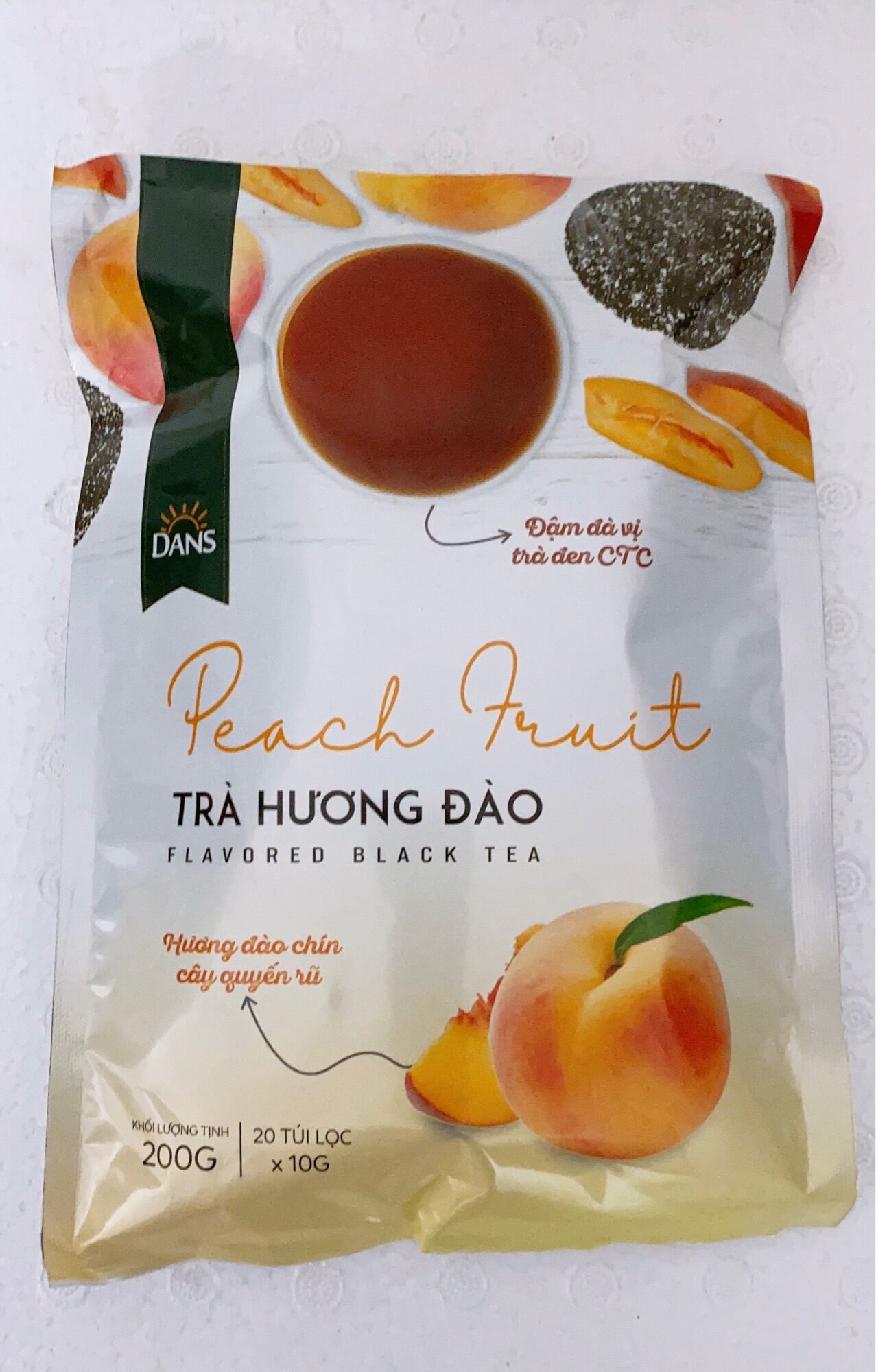Trà hương đào túi lọc Dans