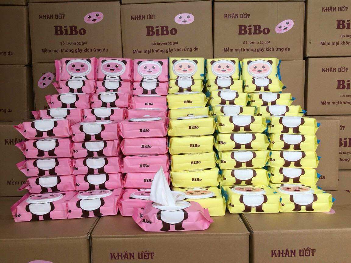 combo 10 gói khắn ướt bibo