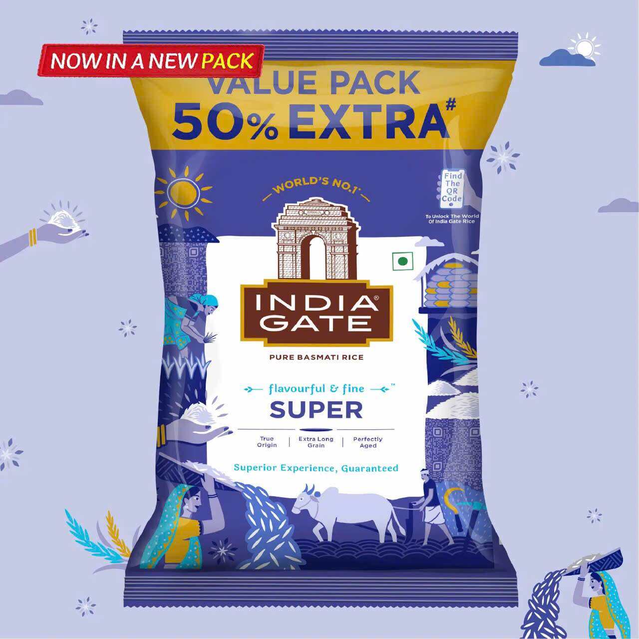 Indian Basmati Rice Indian Gate Brand 1 kg ( gạo basmati Ấn Độ thương hiệu India Gate)