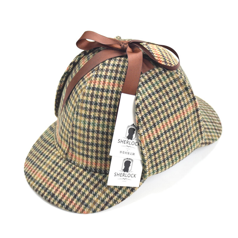 Authentic Sherlock Holmes Pikachu Detective Same Hat Deer Hunting Hat Roll Fu Men's and Women's Hat