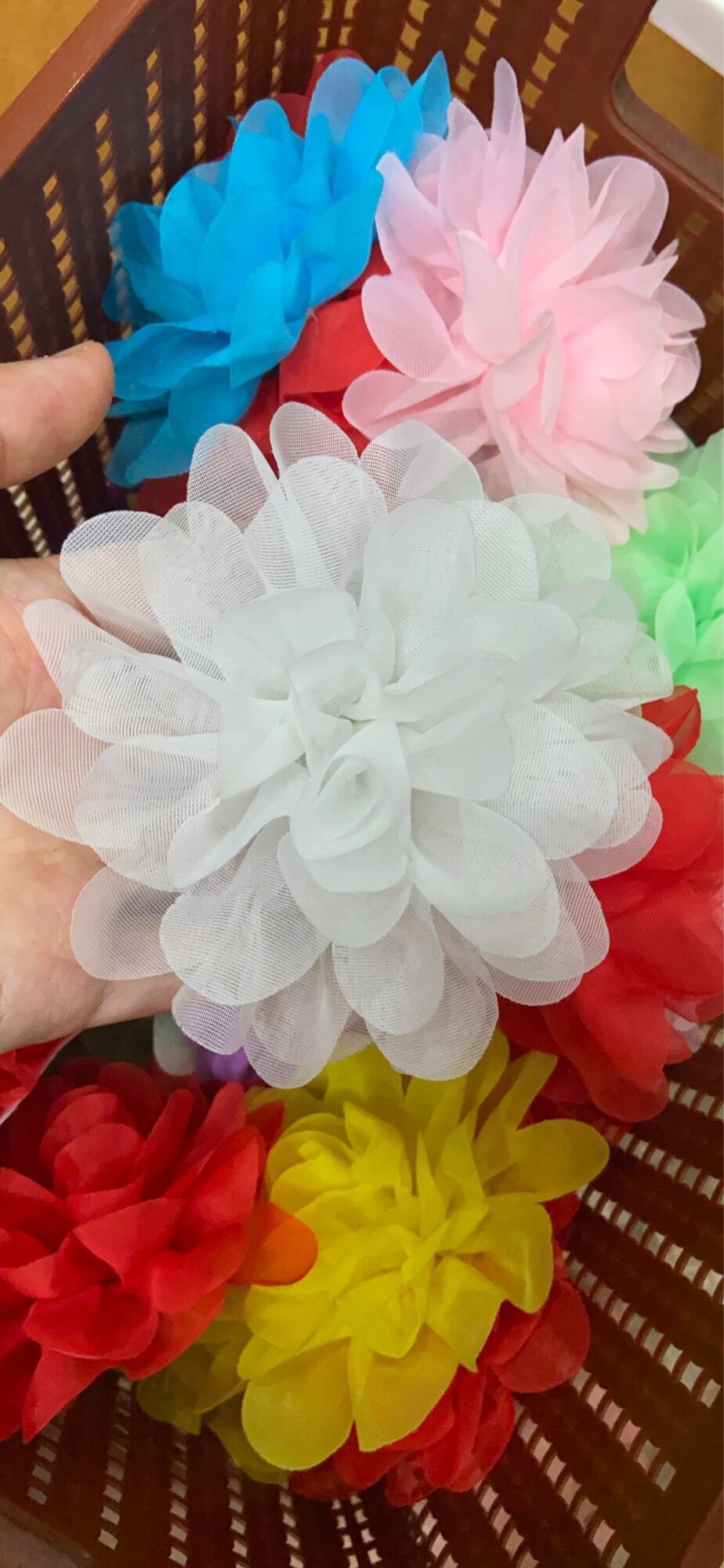Hoa voan thủ công kích thước 11cm