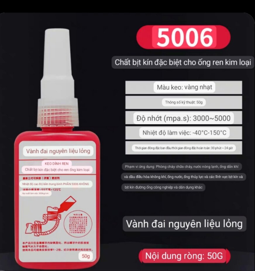 keo khóa ren ốc vít