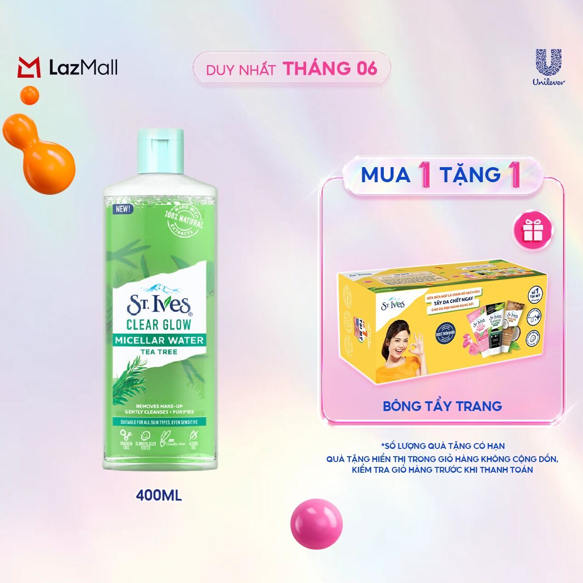 Nước tẩy trang St.ives chiết xuất Tràm Trà 400ml