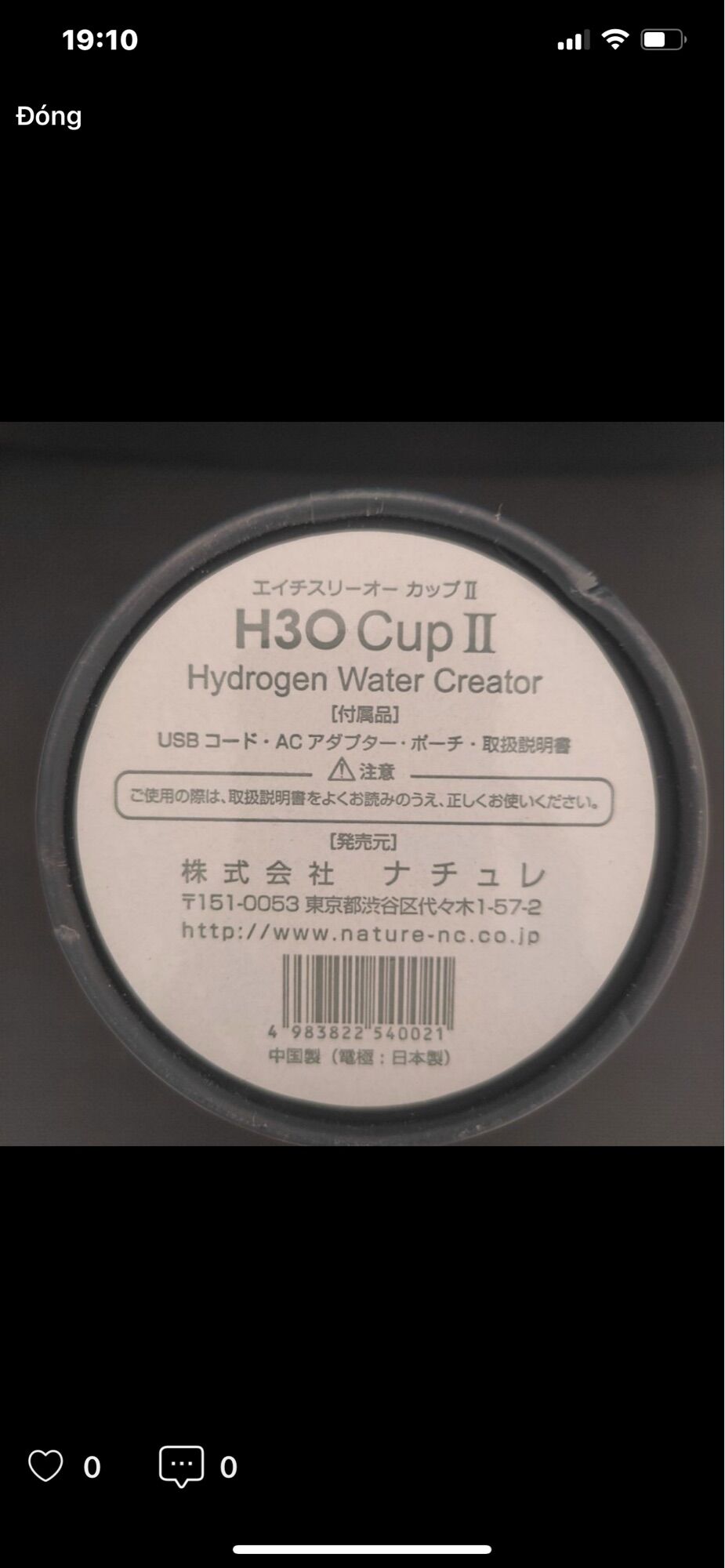 Cốc tạo Hydrogen Nhật Bản - Cân bằng hệ tiêu hoá