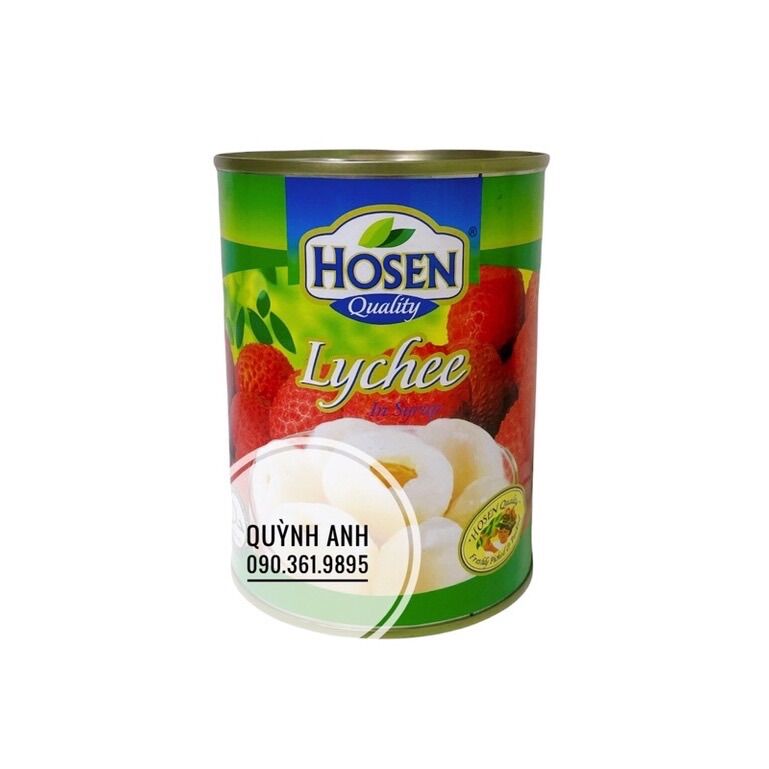 Trái vải tươi đóng hộp Hosen 565gr