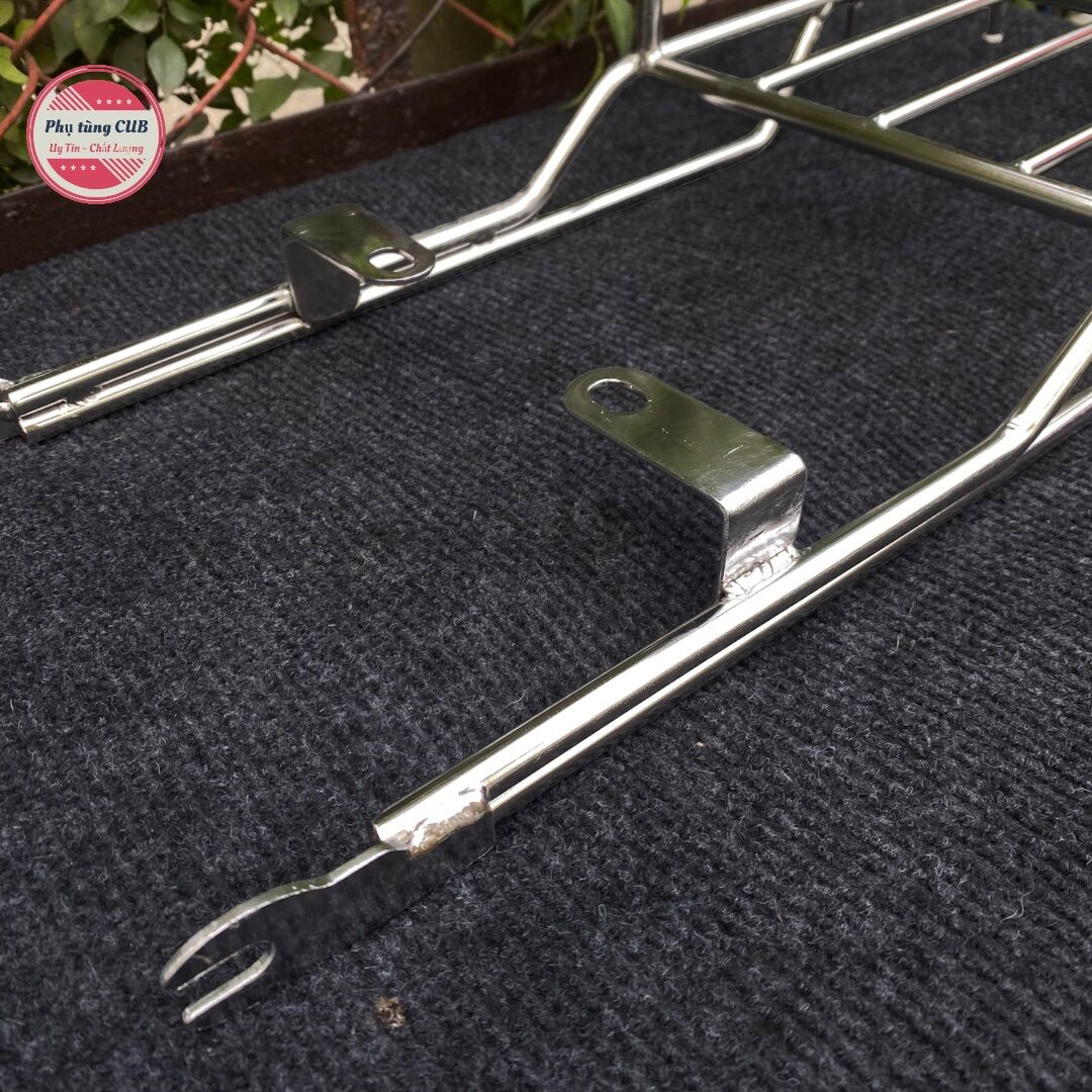 Baga đuôi có tay xách cho xe cub ( chất liệu inox )