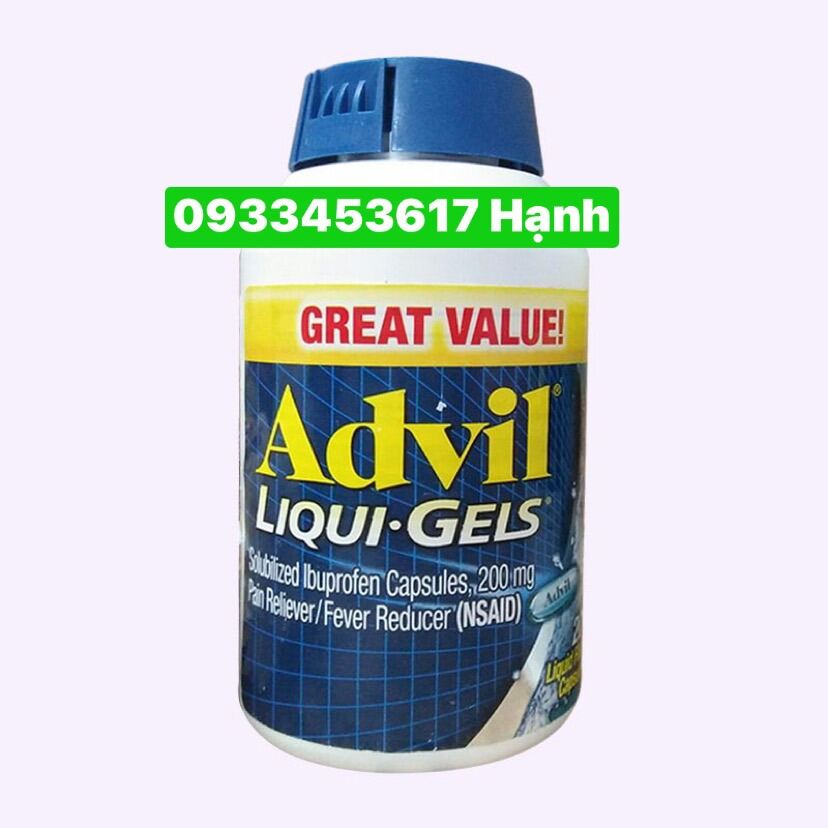 advil liqui gels 200 viên của Mỹ chính hãng