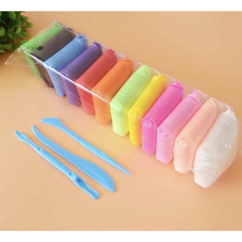 Túi 12 màu đất sét tự khô siêu nhẹ